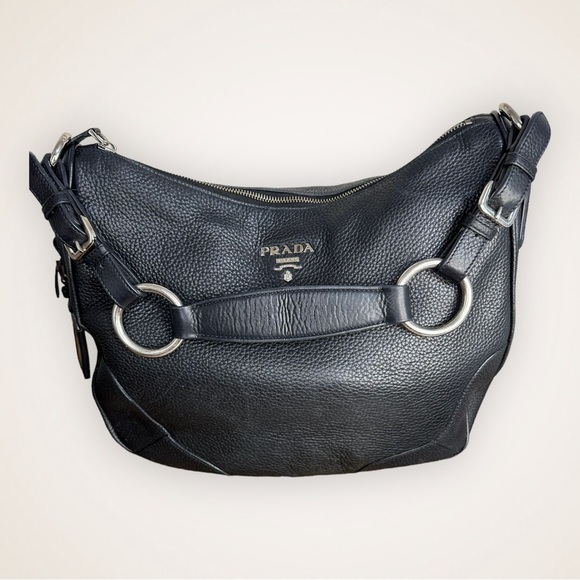 PRADA Black Leather Hobo - Picture 1 of 9